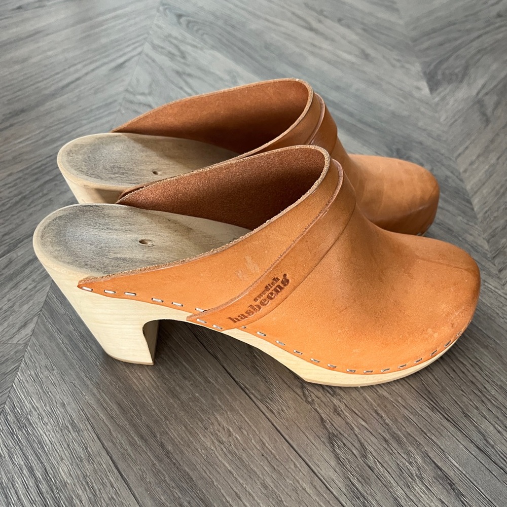 Swedish Hasbeens classic clogs size 38